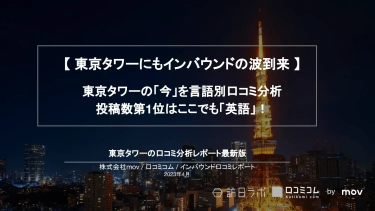 インバウンド口コミレポート【東京タワー編】を公開しました