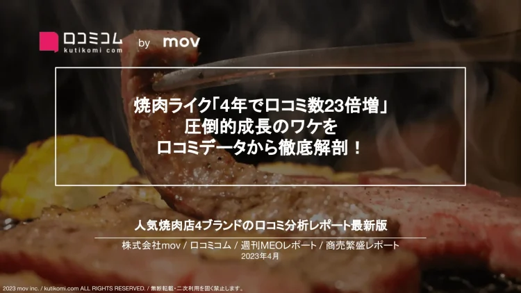 週刊MEOレポート【焼肉編】を公開しました