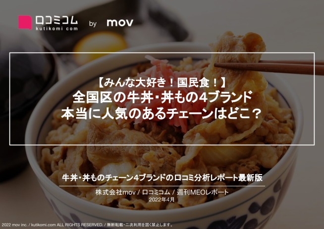 週刊MEOレポート【牛丼・丼ものチェーン店」編】」を公開しました