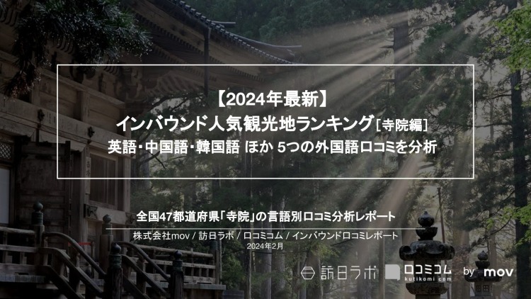 【独自調査】外国人に人気の寺院ランキングを発表！1位は「浅草寺」：インバウンド人気観光地ランキング　#インバウンドMEO